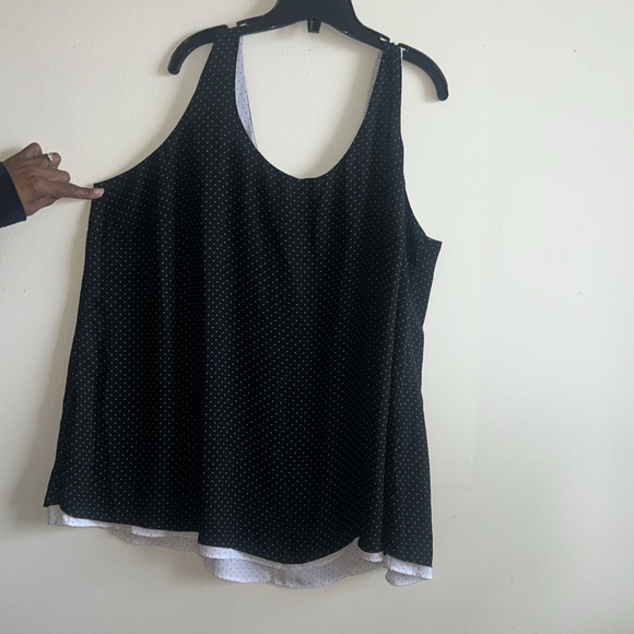 Black white pockadoted reversible tank top - Picture 3 of 3